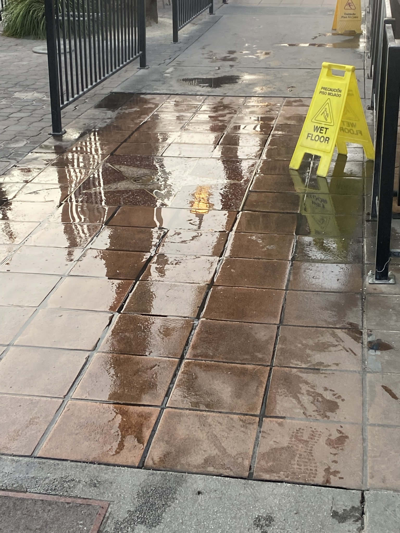Wet Ceramic floor tiles that need a non-slip treatment